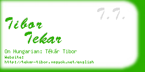 tibor tekar business card